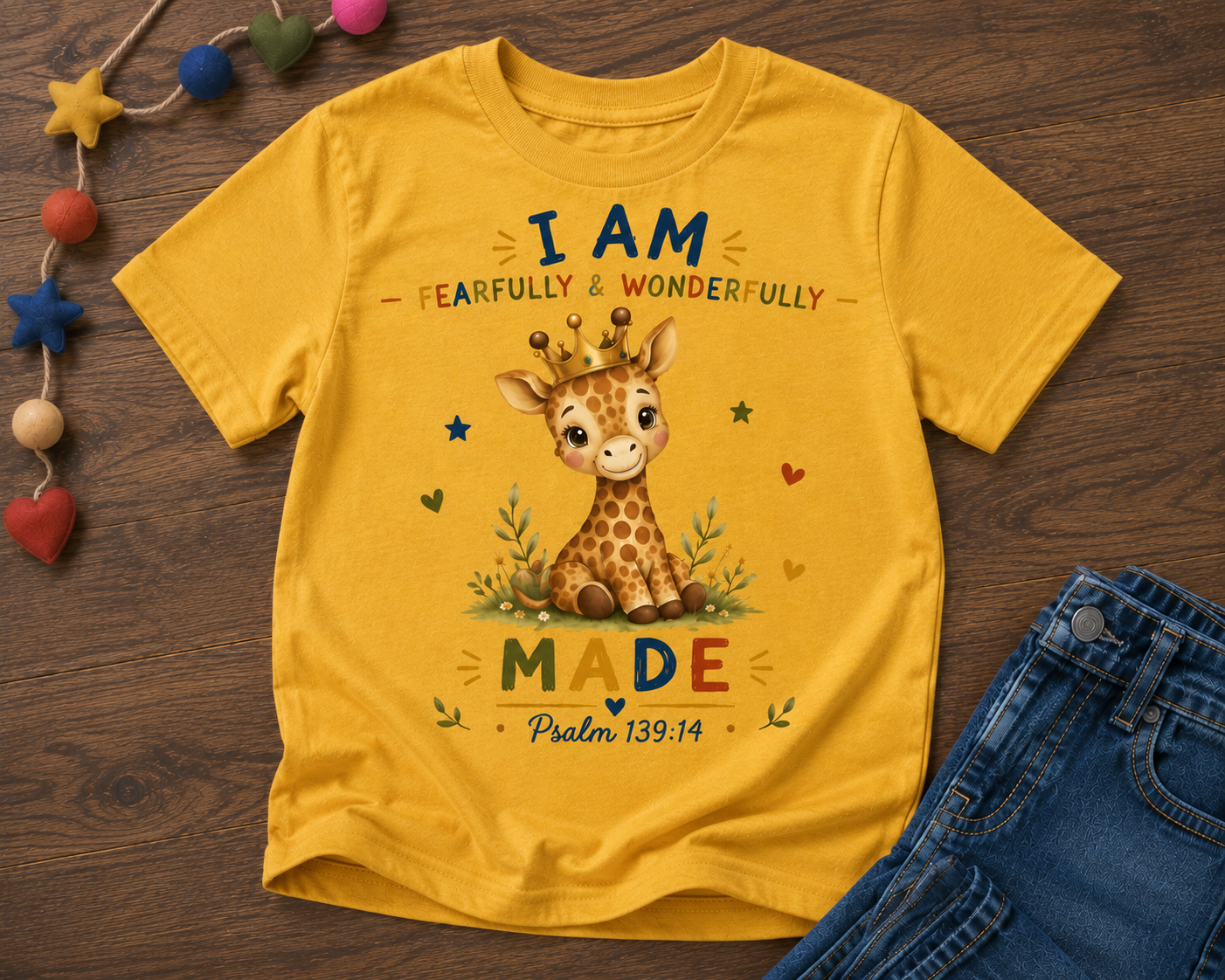 I AM Fearfully & Wonderfully Made Kids T-Shirt