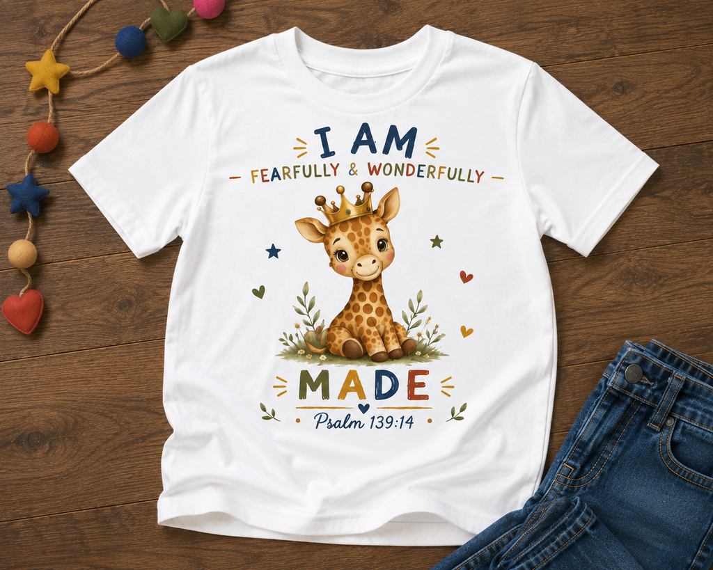 I AM Fearfully & Wonderfully Made Kids T-Shirt