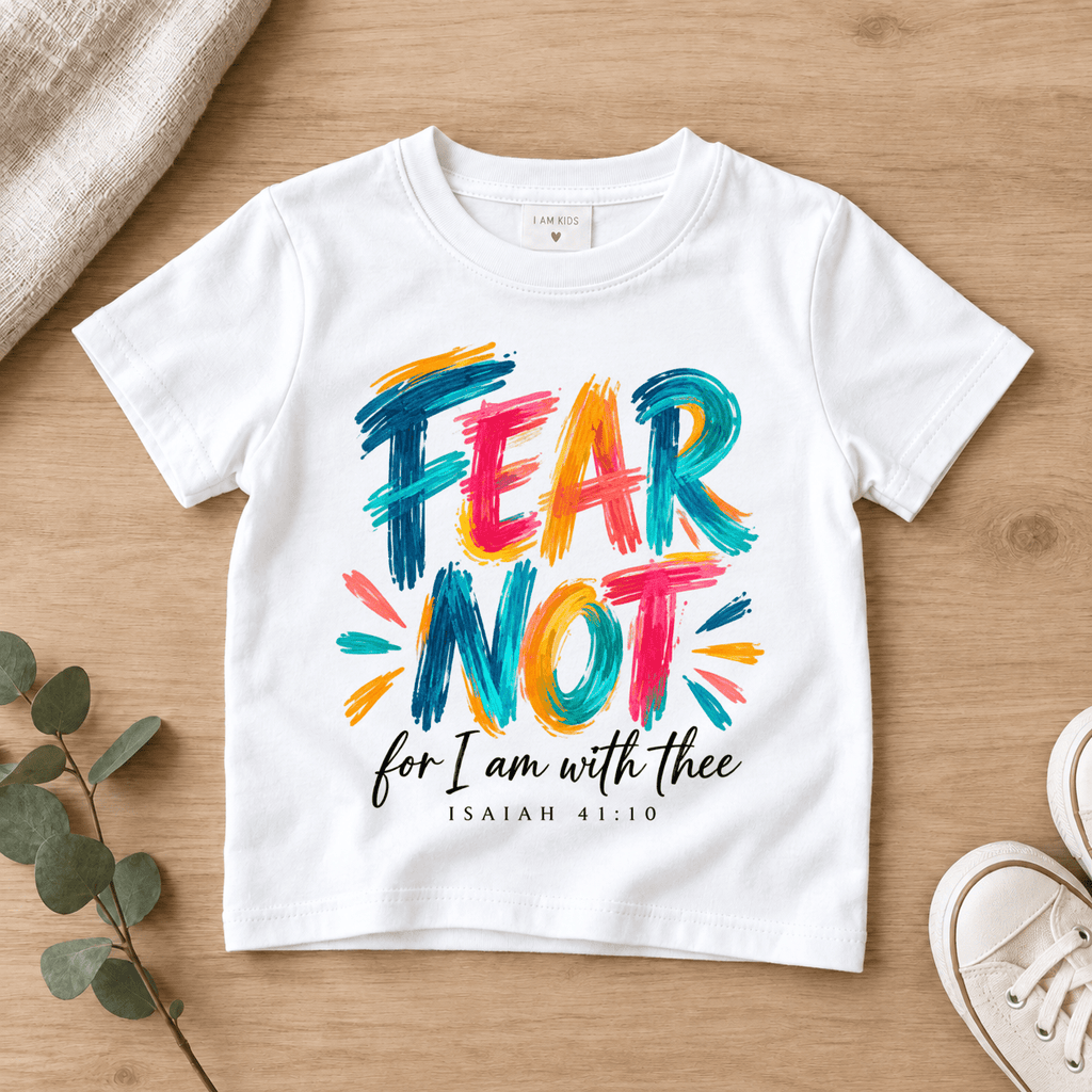 Fear Not Christian Kids Tee | Future Disciples Christian scripture shirt - I AM Kids