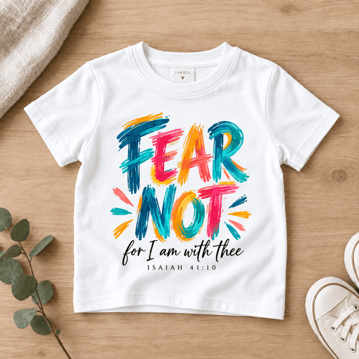 Fear Not Christian Kids Tee | Future Disciples Christian scripture shirt - I AM Kids