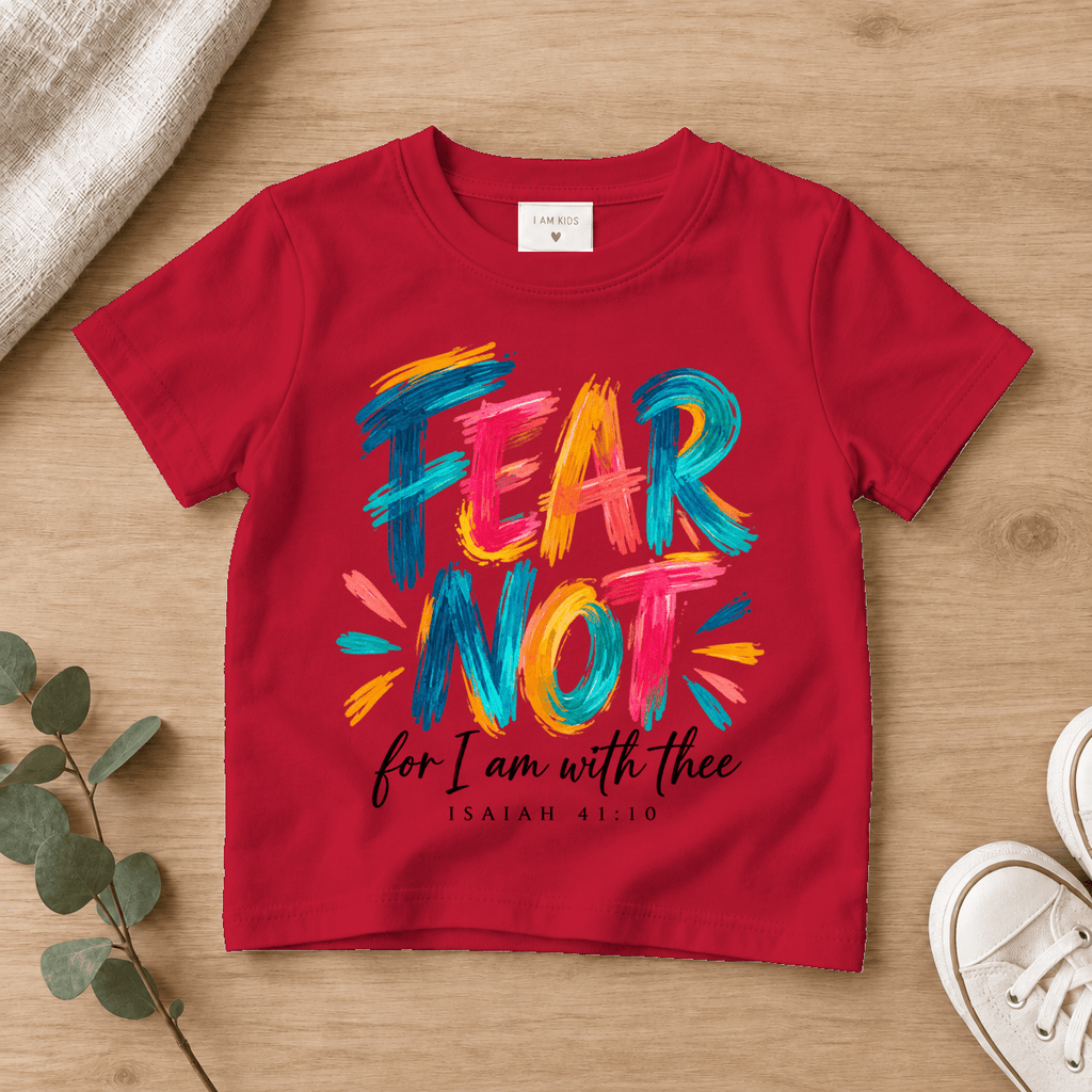 Fear Not Christian Kids Tee | Future Disciples Christian scripture shirt - I AM Kids