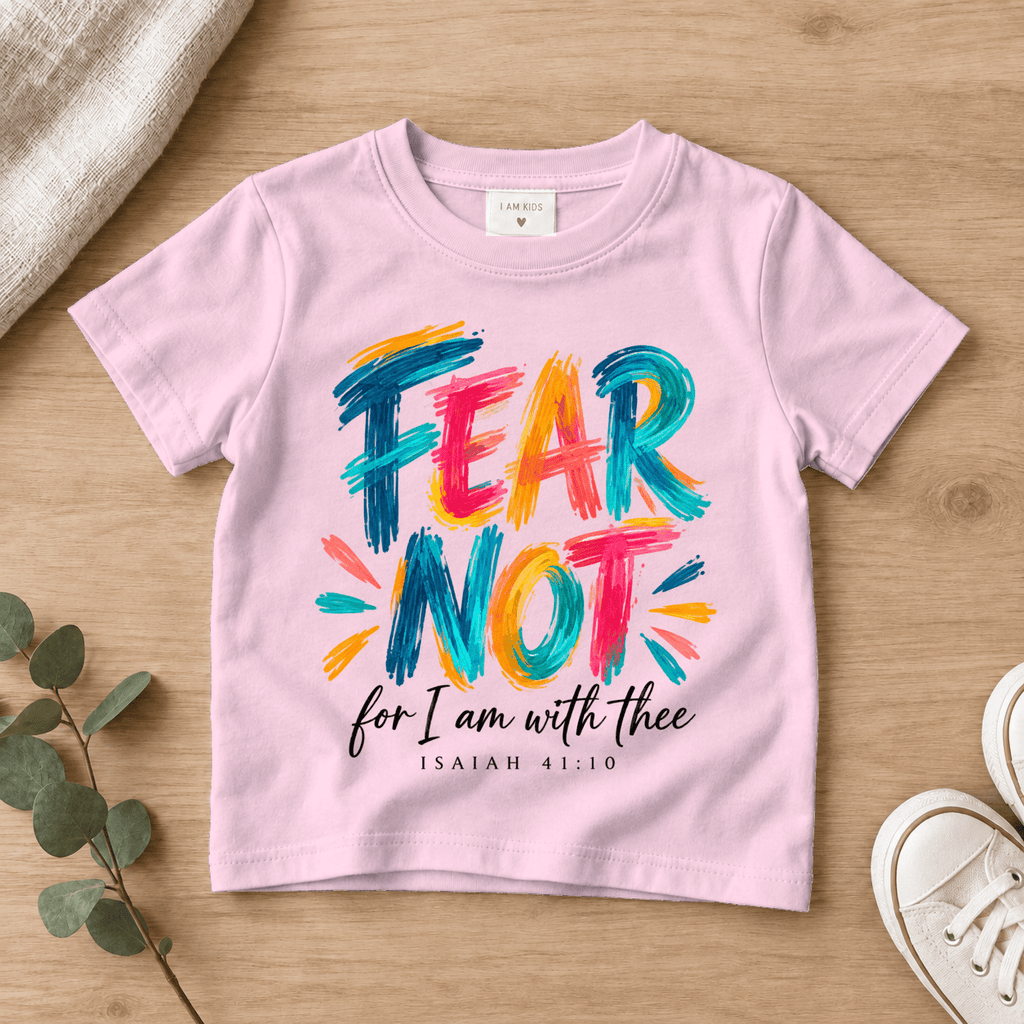 Fear Not Christian Kids Tee | Future Disciples Christian scripture shirt - I AM Kids