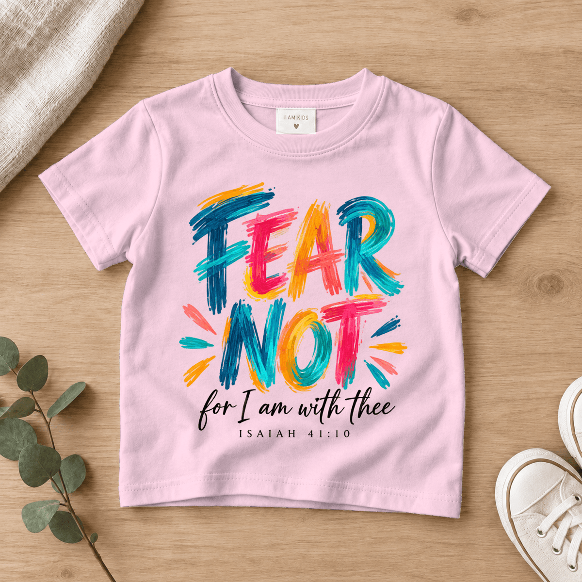 Fear Not Christian Kids Tee | Future Disciples Christian scripture shirt - I AM Kids