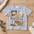 His Story Christian Kids Tee | Future Disciples Christian scripture shirt - I AM Kids