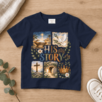 His Story Christian Kids Tee | Future Disciples Christian scripture shirt - I AM Kids