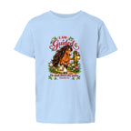I AM GUIDED youth shirt with a horse, flowers, lantern, and Proverbs 3:6