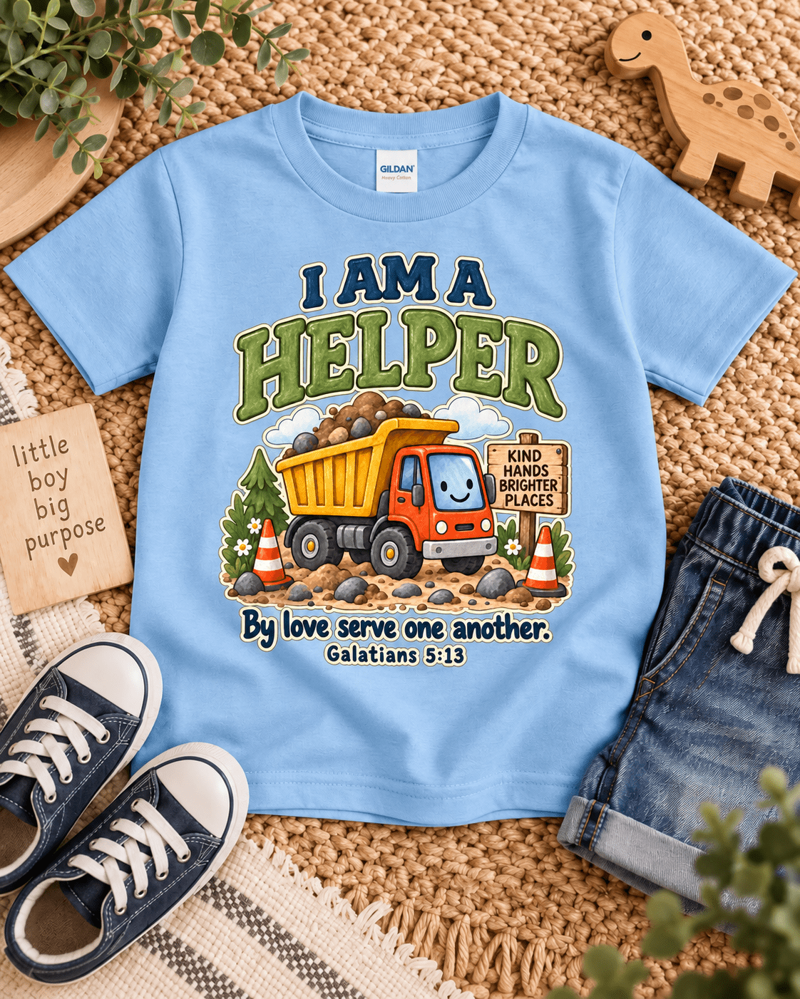 I Am a Helper Christian scripture shirt - I AM Kids