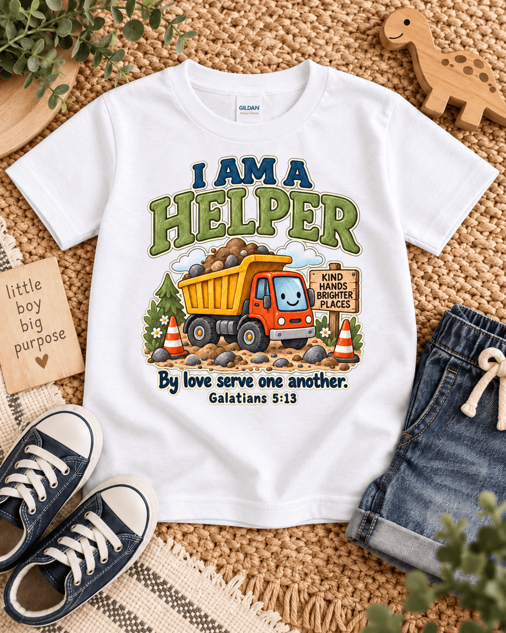 I Am a Helper Christian scripture shirt - I AM Kids