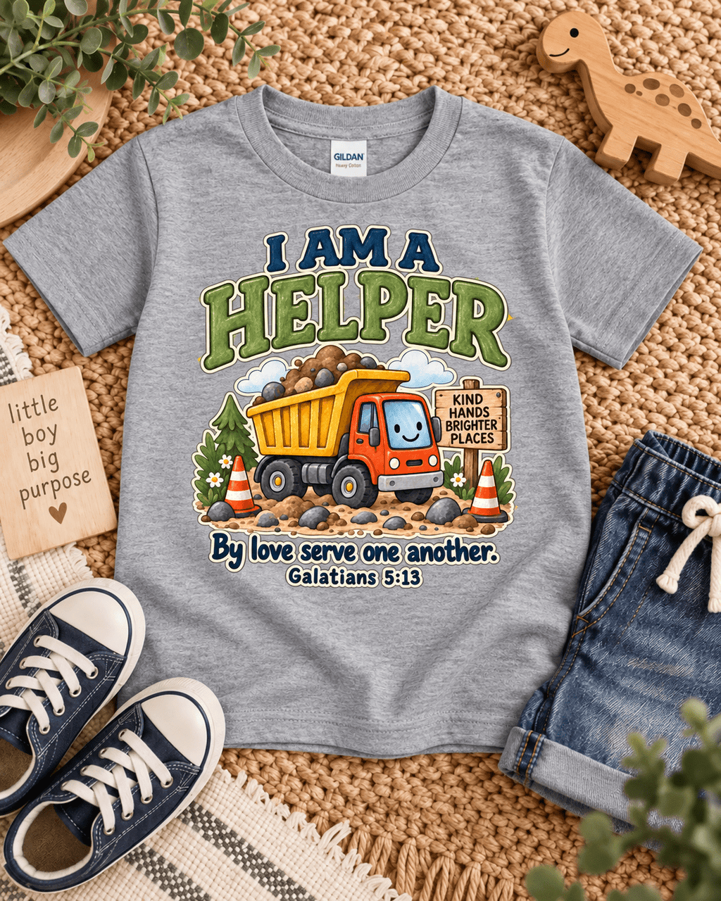 I Am a Helper Christian scripture shirt - I AM Kids