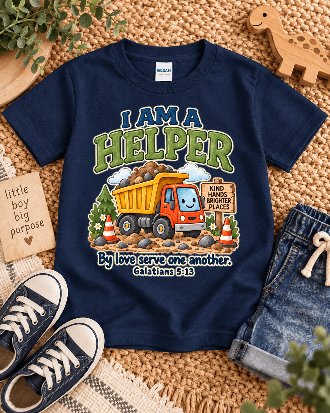 I Am a Helper Christian scripture shirt - I AM Kids