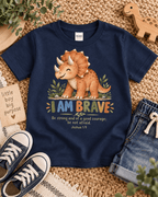 I AM BRAVE Christian scripture shirt - I AM Kids