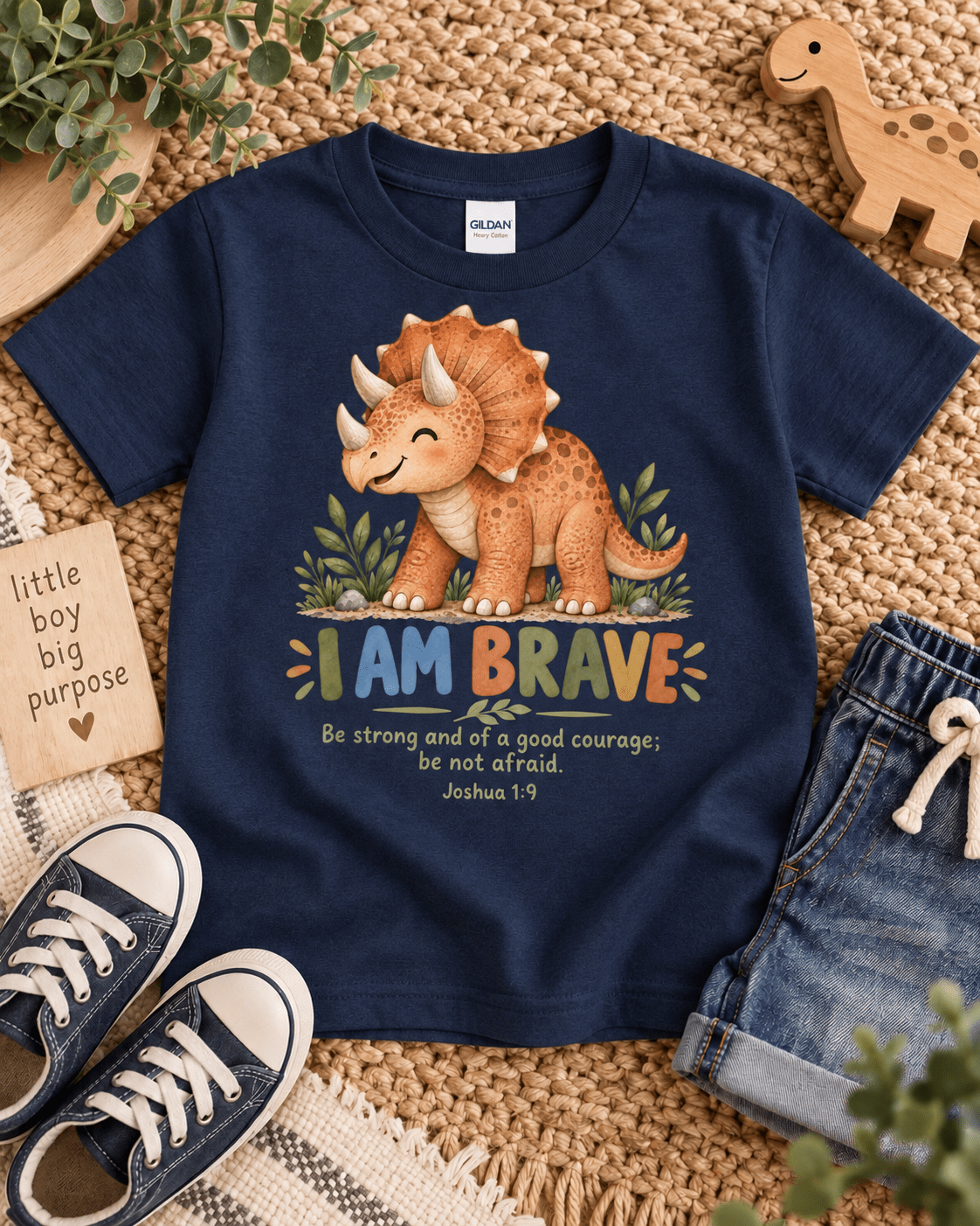 I AM BRAVE Christian scripture shirt - I AM Kids