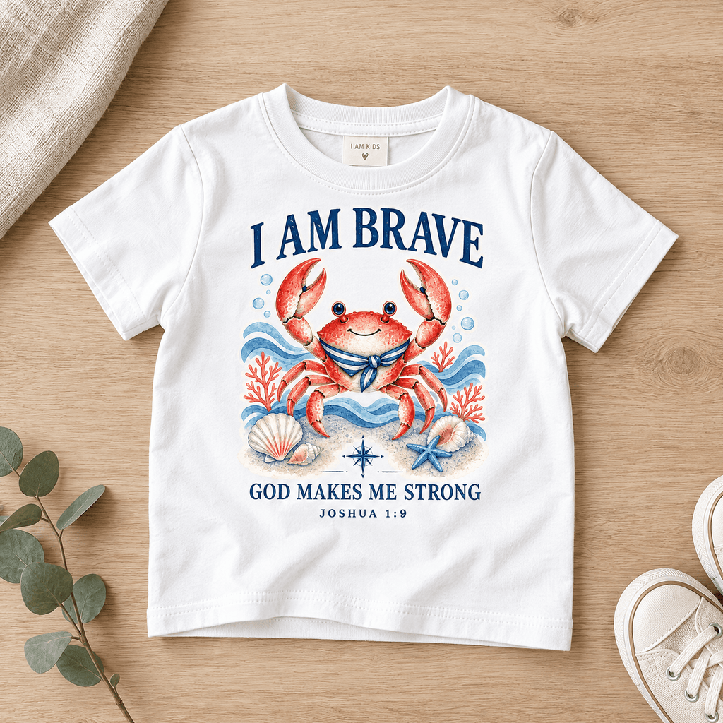 I AM Brave Christian scripture shirt - I AM Kids