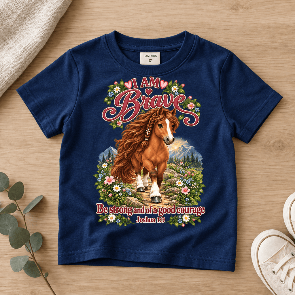 I Am Brave Christian scripture shirt - I AM Kids