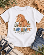I AM BRAVE Christian scripture shirt - I AM Kids
