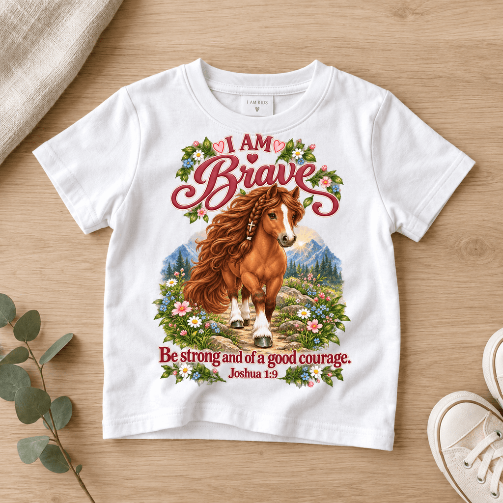 I Am Brave Christian scripture shirt - I AM Kids