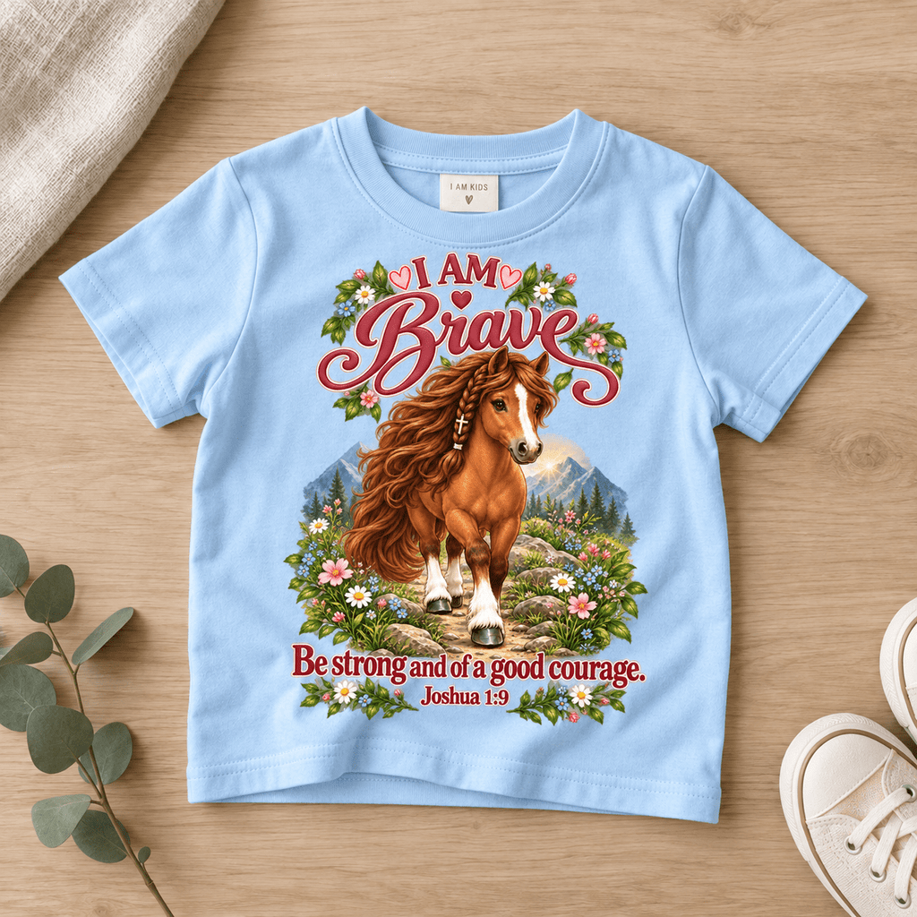 I Am Brave Christian scripture shirt - I AM Kids