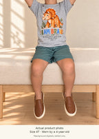 I AM BRAVE Triceratops Christian Kids T-Shirt | Joshua 1:9 Christian scripture shirt - I AM Kids