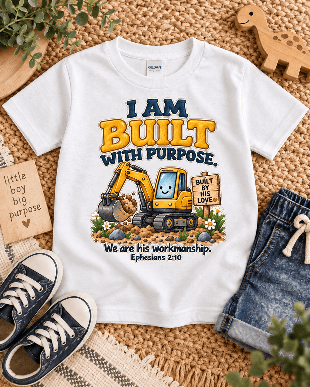 I AM Built Christian scripture shirt - I AM Kids
