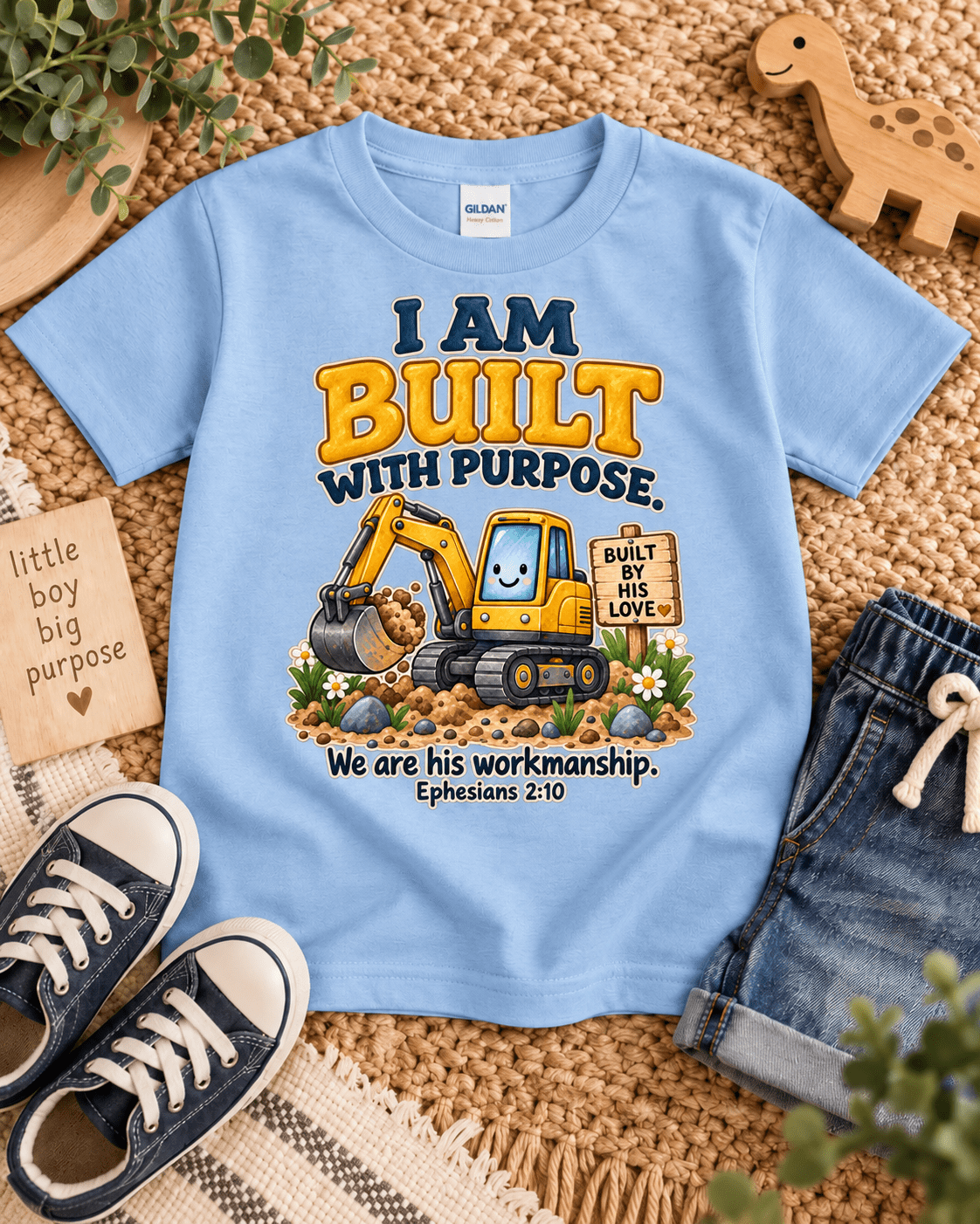 I AM Built Christian scripture shirt - I AM Kids