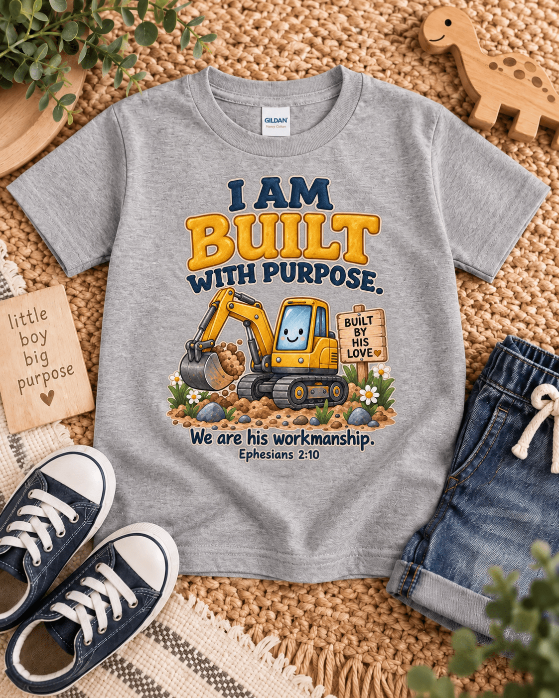 I AM Built Christian scripture shirt - I AM Kids