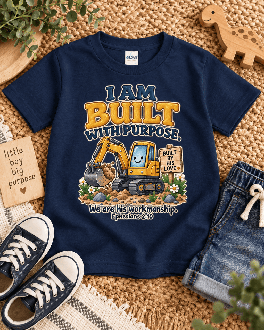 I AM Built Christian scripture shirt - I AM Kids