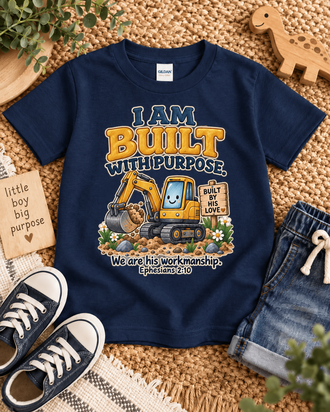I AM Built Christian scripture shirt - I AM Kids