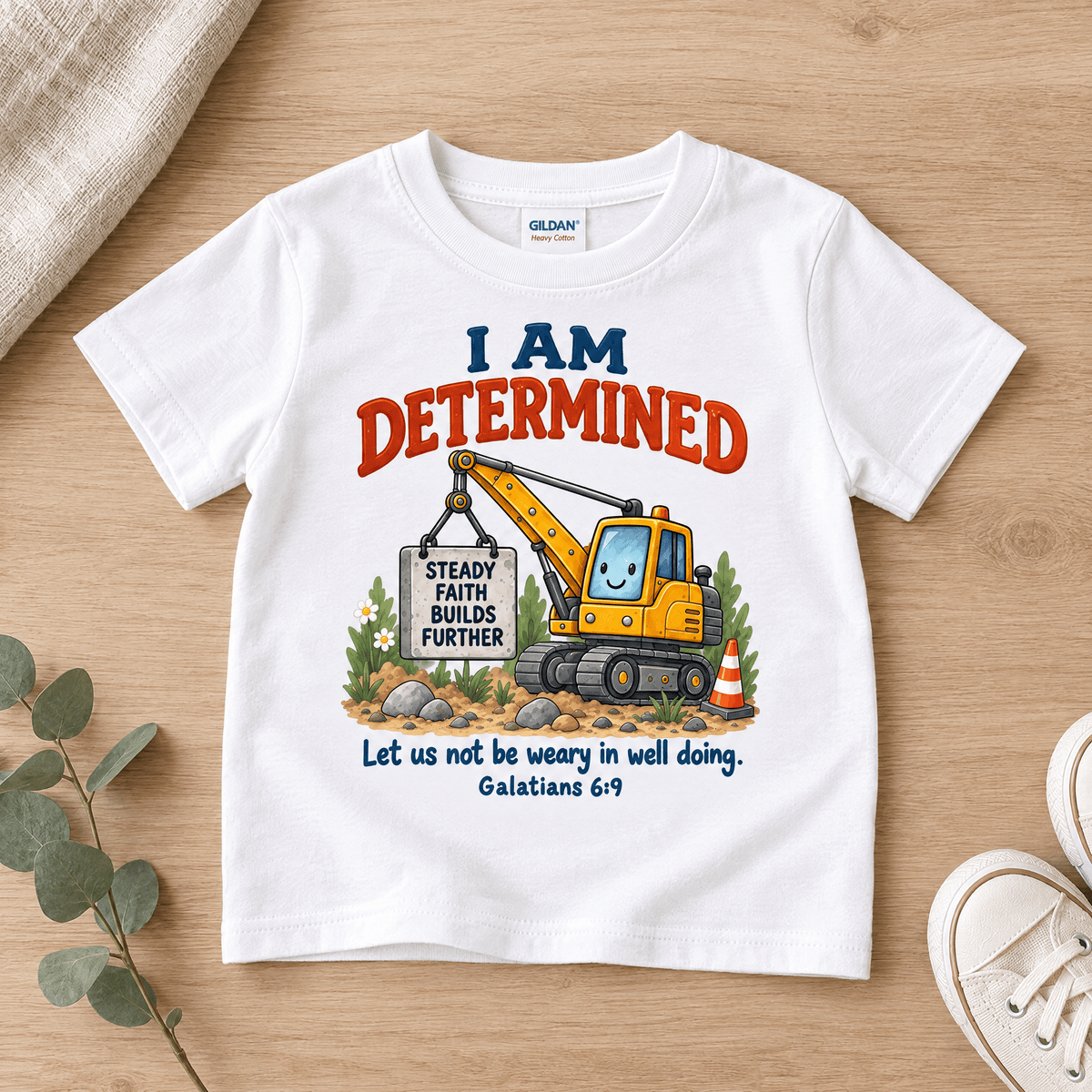 I AM Determined Christian scripture shirt - I AM Kids