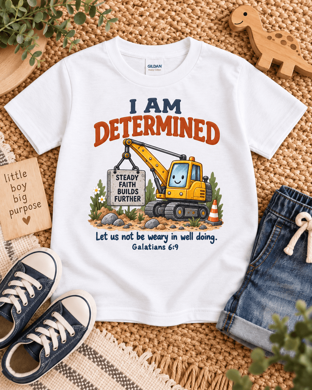 I AM Determined Christian scripture shirt - I AM Kids