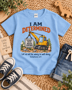 I AM Determined Christian scripture shirt - I AM Kids