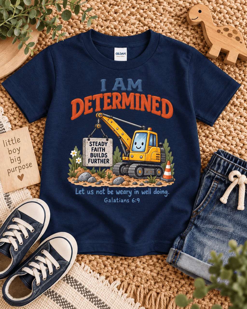 I AM Determined Christian scripture shirt - I AM Kids