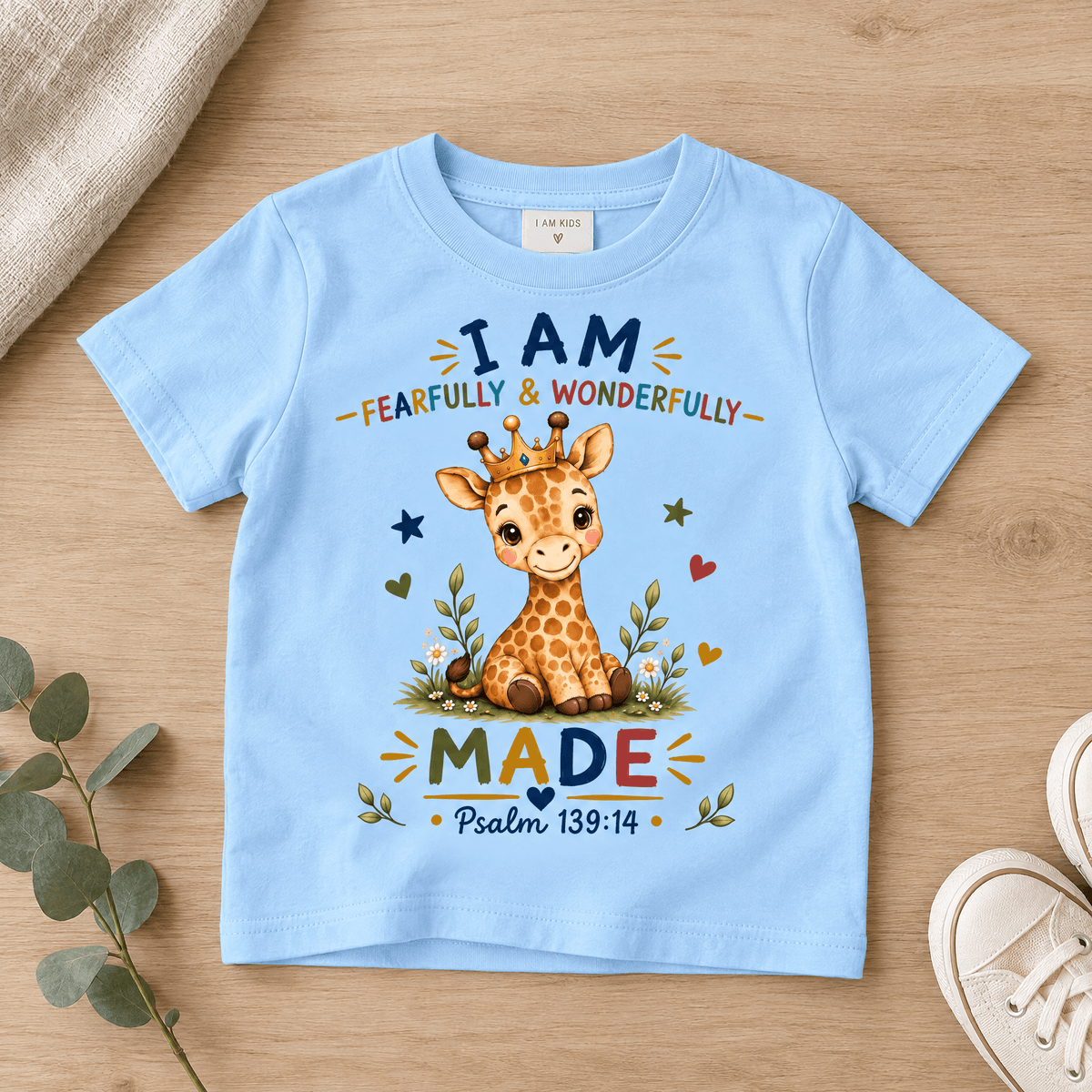 I AM FEARFULLY & WONDERFULLY MADE Christian scripture shirt - I AM Kids