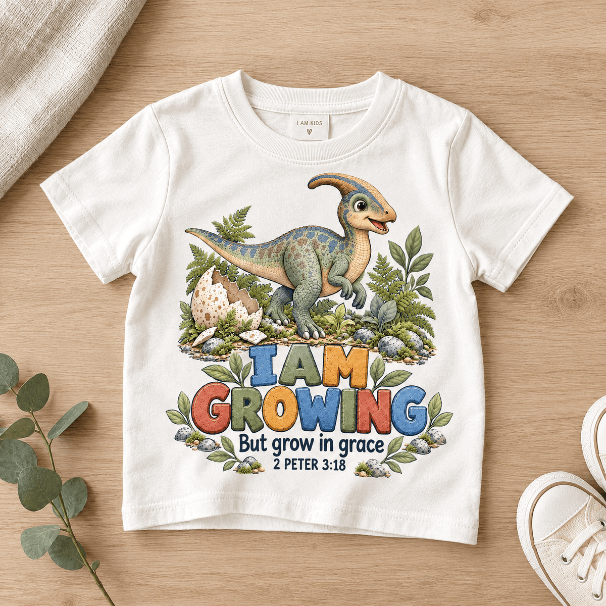 I AM GROWING Christian scripture shirt - I AM Kids