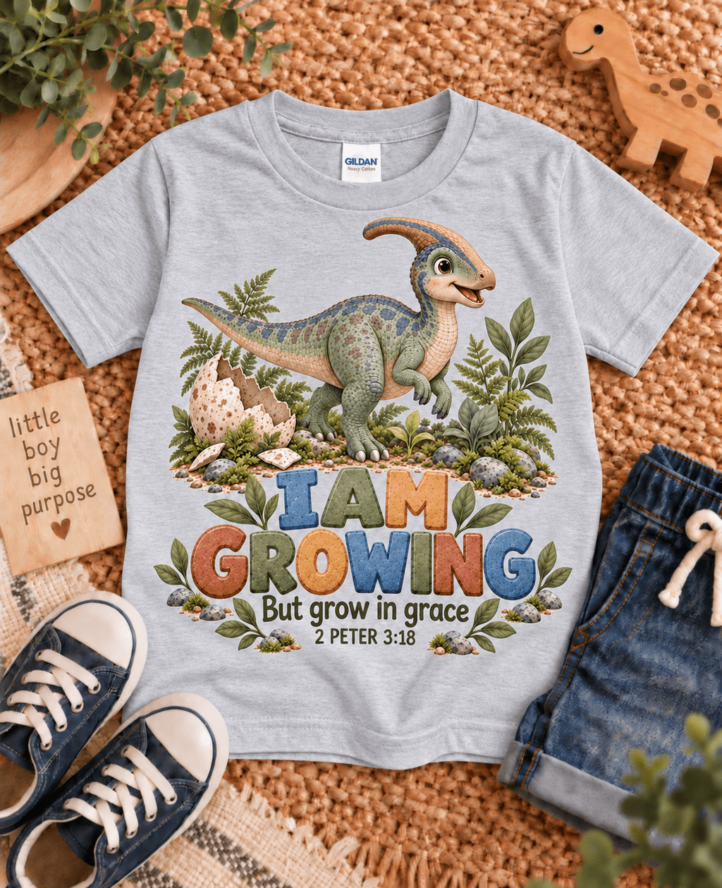 I AM GROWING Christian scripture shirt - I AM Kids