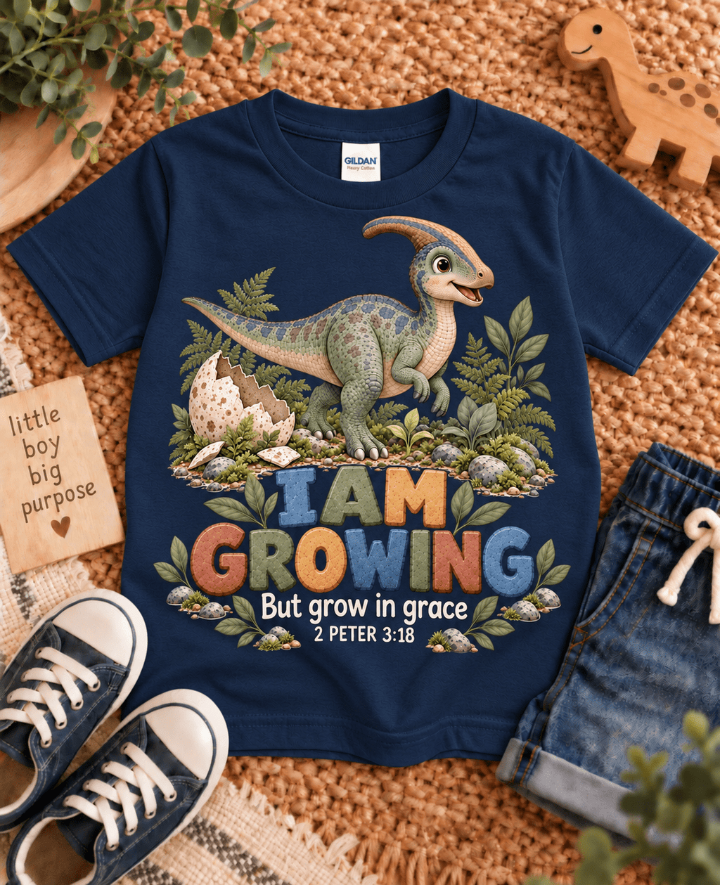 I AM GROWING Christian scripture shirt - I AM Kids