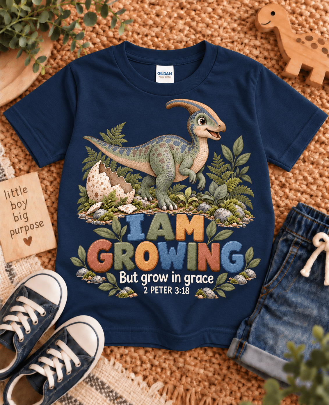 I AM GROWING Christian scripture shirt - I AM Kids