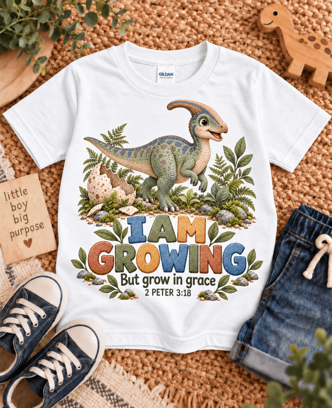 I AM GROWING Christian scripture shirt - I AM Kids