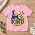 I AM KIND Deer Christian Kids T-Shirt | Ephesians 4:32 Christian scripture shirt - I AM Kids