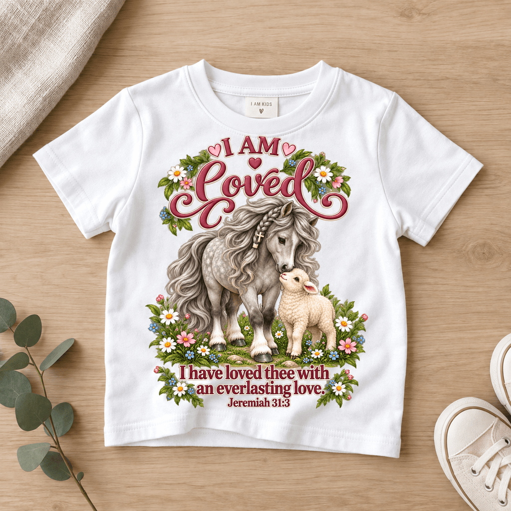 I Am Loved Christian scripture shirt - I AM Kids