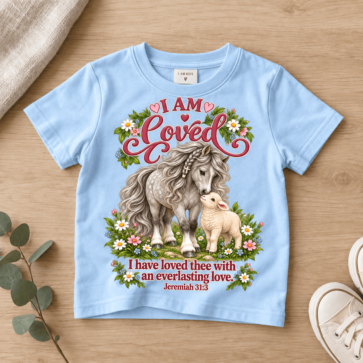 I Am Loved Christian scripture shirt - I AM Kids
