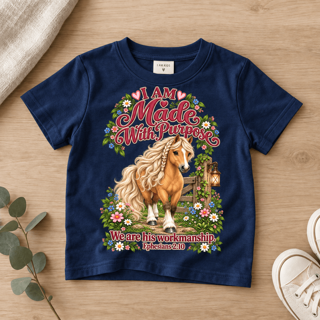 I Am Made with Purpose Christian scripture shirt - I AM Kids