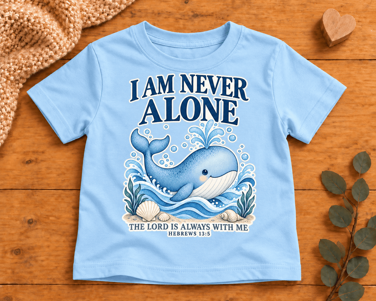 I AM Never Alone Christian scripture shirt - I AM Kids