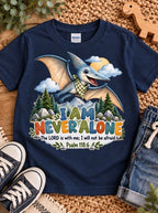 I AM NEVER ALONE Christian scripture shirt - I AM Kids