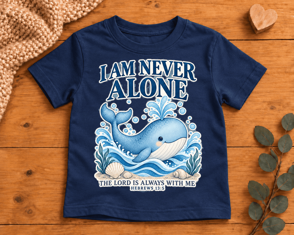 I AM Never Alone Christian scripture shirt - I AM Kids