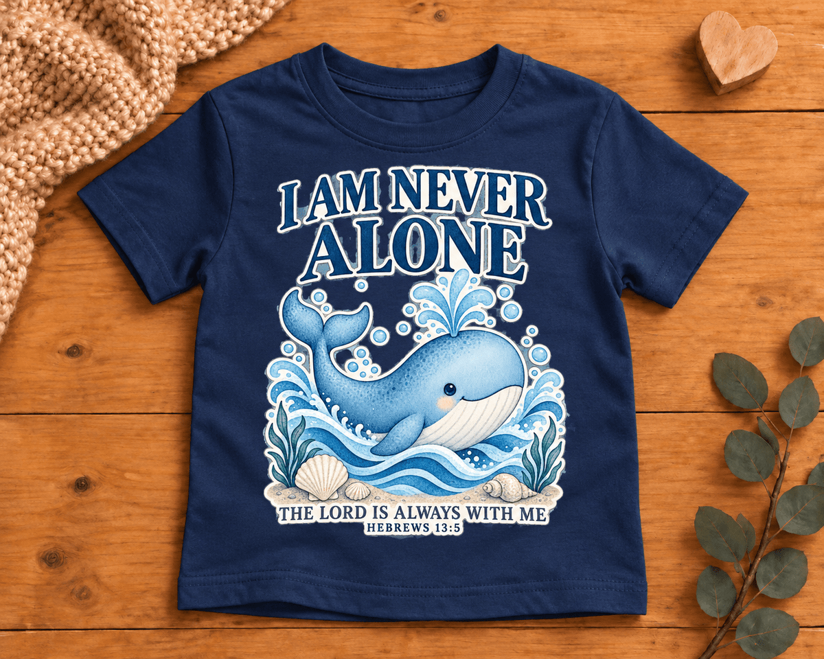 I AM Never Alone Christian scripture shirt - I AM Kids