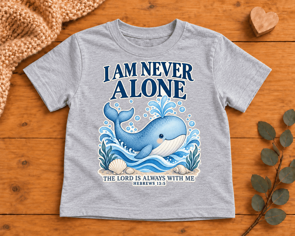 I AM Never Alone Christian scripture shirt - I AM Kids