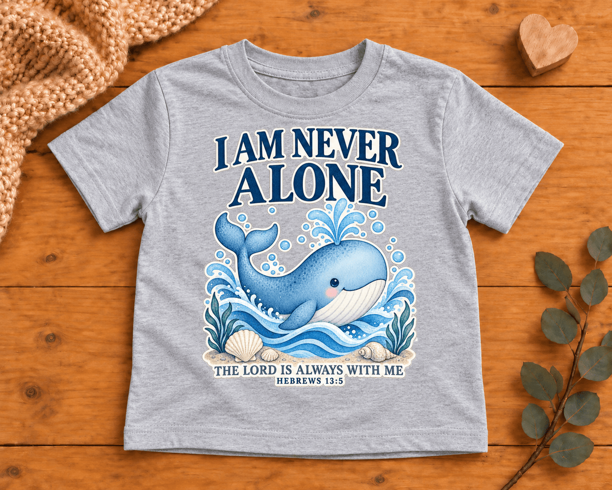 I AM Never Alone Christian scripture shirt - I AM Kids