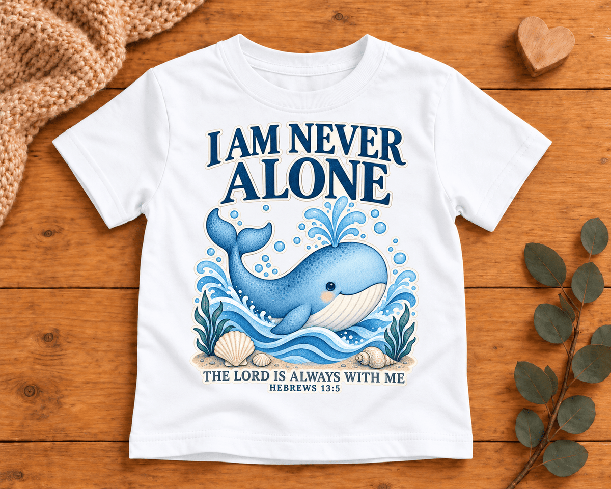 I AM Never Alone Christian scripture shirt - I AM Kids