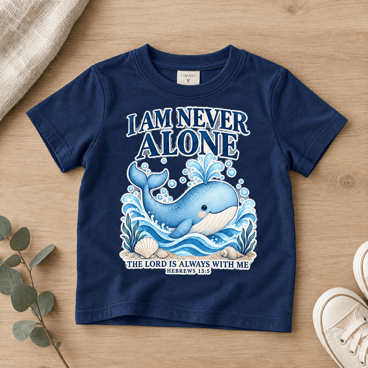 I AM Never Alone Christian scripture shirt - I AM Kids