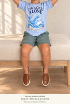 I AM NEVER ALONE Whale Christian Kids T-Shirt | Hebrews 13:5 Christian scripture shirt - I AM Kids